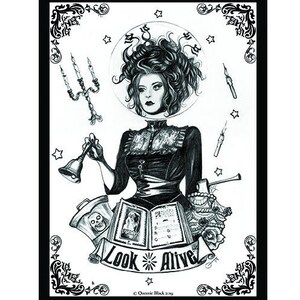 Hommage de Madame Leota au manoir hanté art 5 x 7 art carte peinture illustraion dessin