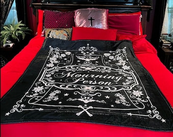 Mourning Person Fleece Throw Blanket