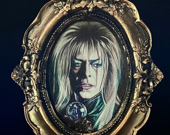 Labyrinth Jareth Tribute: Mini Framed Canvas Giclee Print