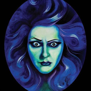 Madame Leota Parody Art 5x7 ART CARD Haunted Mansion PRINT - Etsy