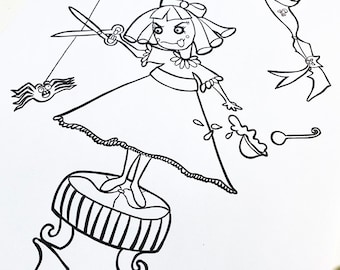 Instant Download Muffy coloring Page - Original Pocket Full of Posiez character