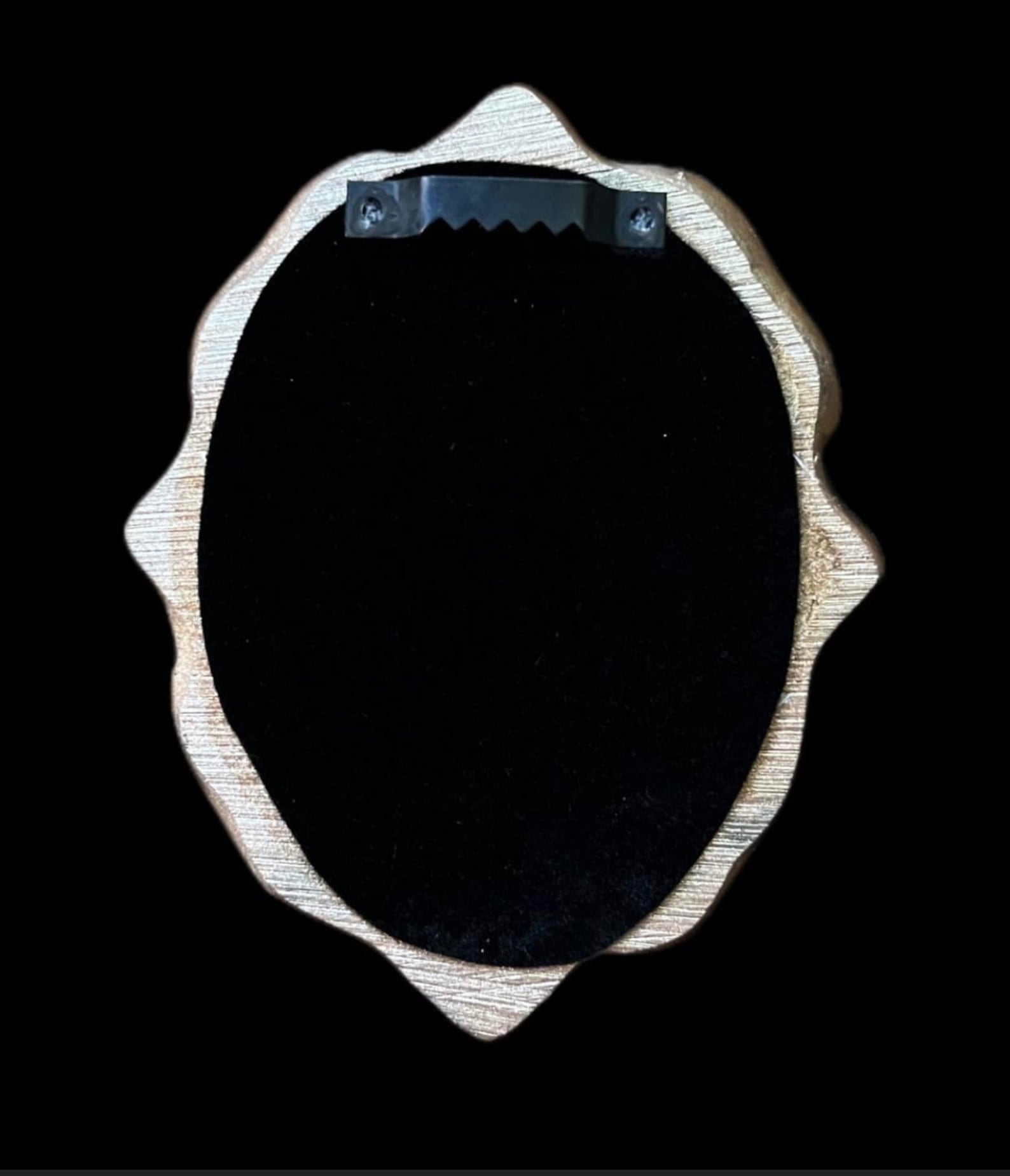 Framed Mini Art Black Cat Face Pink Eyes Mini Gold Baroque Victorian