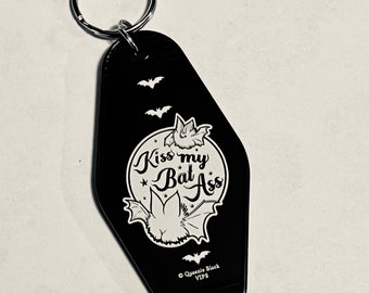 Handmade Kiss My Bat Ass Hotel Room Keychain