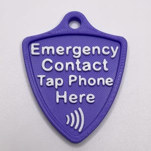 NFC Medical Alert Keychain – Nonverbal Autism Safety Tag, Emergency Contact Info, Backpack ID for Kids, Adults, Special Needs, AAC Device image 4