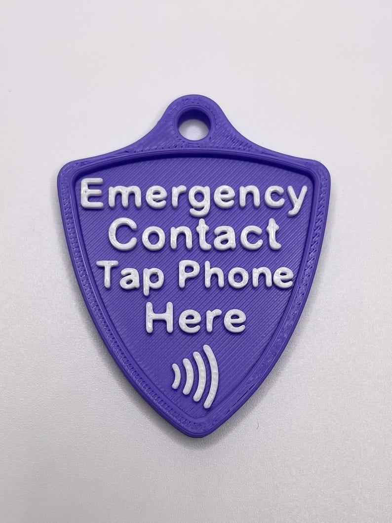 NFC Medical Alert Keychain – Nonverbal Autism Safety Tag, Emergency Contact Info, Backpack ID for Kids, Adults, Special Needs, AAC Device image 4