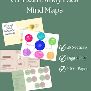 National Board Exam Study Pack - Ergotherapie Prüfungsvorbereitung MIND MAPS (Digitaler Download)