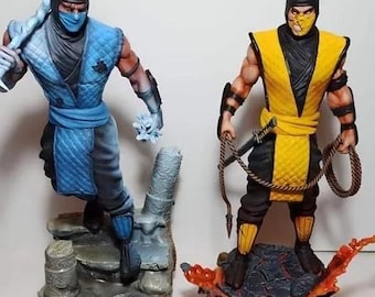 Mortal Kombat Mega Pack Scorpion and Sub Zero + Kitana and Mileena  3D print file .STL