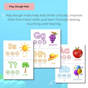 Alphabet Play Dough Mats Printable for Kids - Toddler Preschool ...