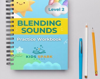 Blending Sounds Busy Book | Montessori Reading Phonics | CVC Words & Word Families | Homeschool Printable Worksheets | Sight Words