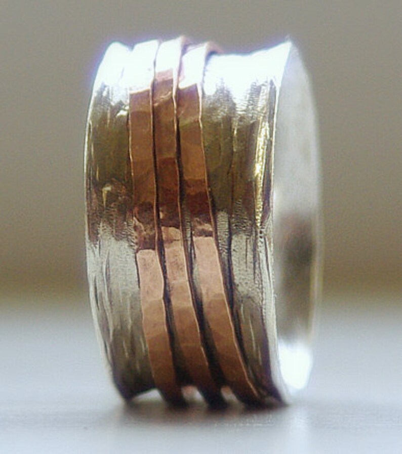 Unique Earthy Wedding Ring Sterling Silver Gold Filled Etsy