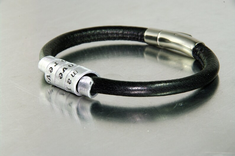 Pagan Protection Occult Supernatural Powers Aluminum Leather Bracelet Wiccan Engraved Bracelet