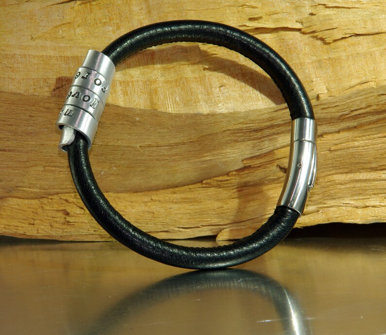 Pagan Protection Occult Supernatural Powers Aluminum Leather Bracelet Wiccan Engraved Bracelet
