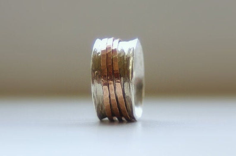 Unique Earthy Wedding Ring Sterling Silver Gold Filled Etsy