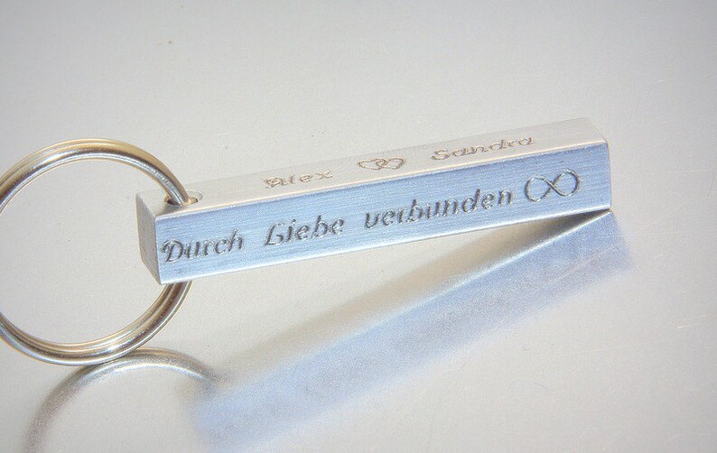Monogram Keychain Rectangle Bar Keychain Personalized Custom Keychain Keychain Personalised gift Personalised Aluminum Bar Keychain