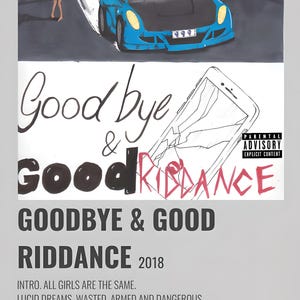 Juice WRLD – plakat albumu Goodbye & Good Riddance (pobieranie cyfrowe, muzyczna sztuka ścienna dla fanów, wystrój hip-hopowy)