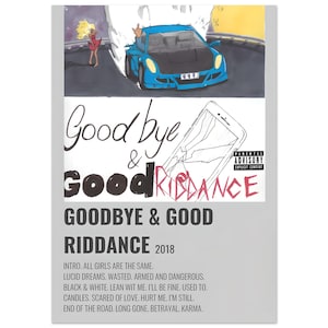 Plakat albumu Juice WRLD „Goodbye & Good Riddance” – muzyczna sztuka ścienna dla fanów, wystrój hip-hopowy