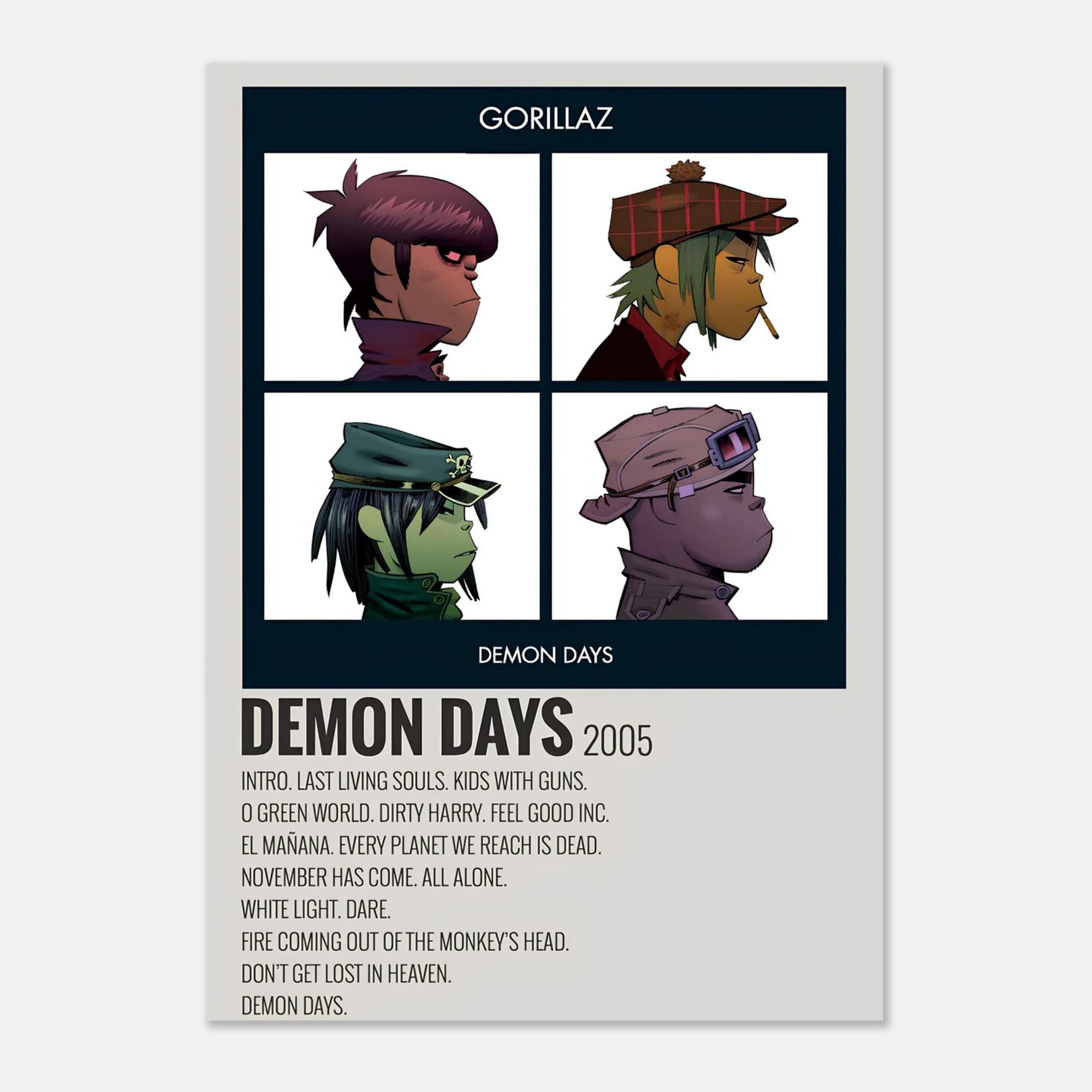 Gorillaz Demon Days 2005 Album Poster - Iconic Music Art