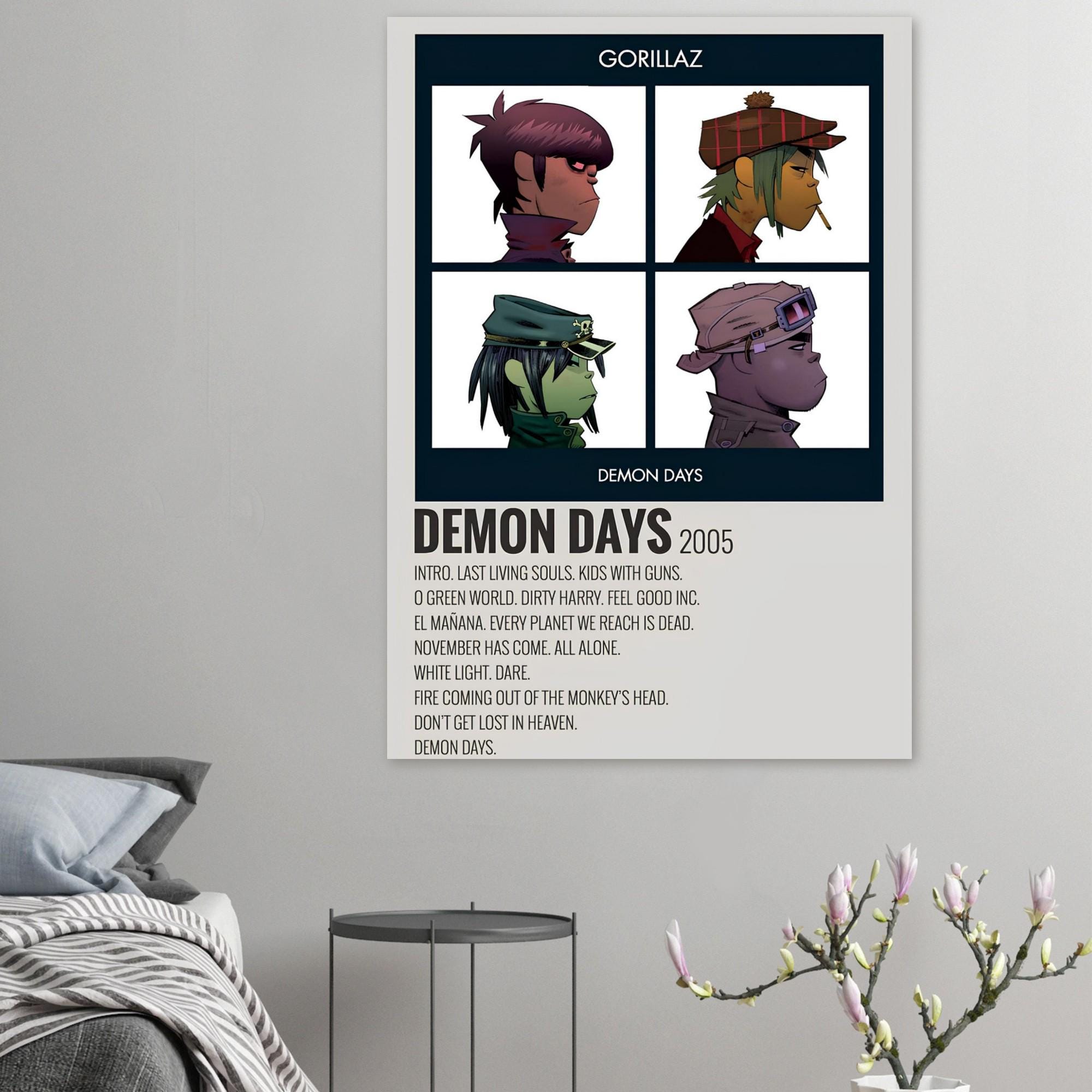 Affiche de l'album Gorillaz Demon Days 2005 - art musical