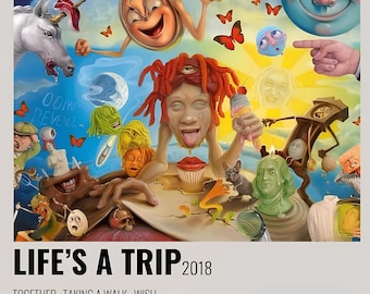 Trippie Redd&#39;s Album Cover Print - Add Some Rap Flair to Your Space Instantly ,Digital Download, 2018 Album Cover Print