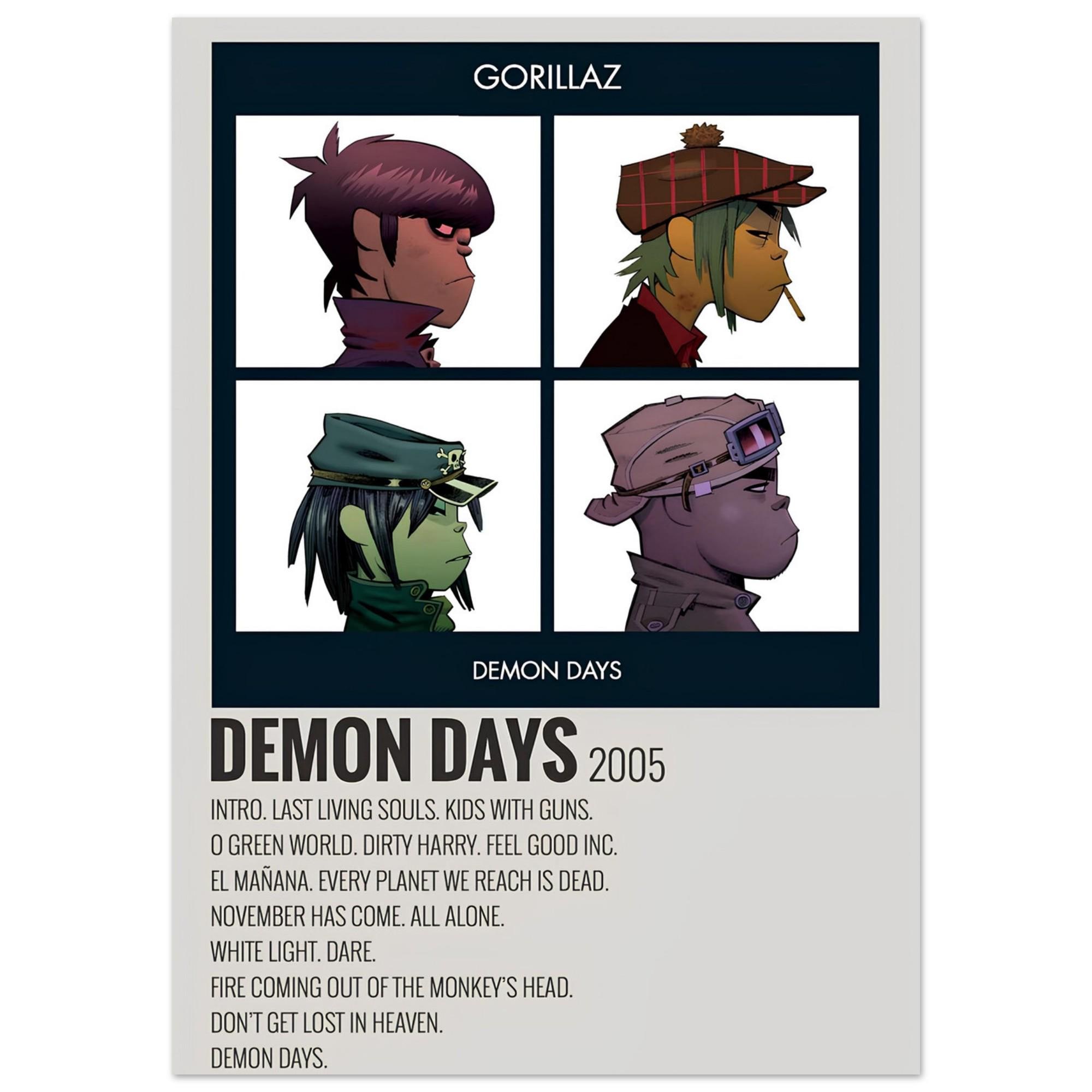 Golliraz Demon Daysポスター Gorillaz | Demon Days (Poster) - Hi-Fi Hits