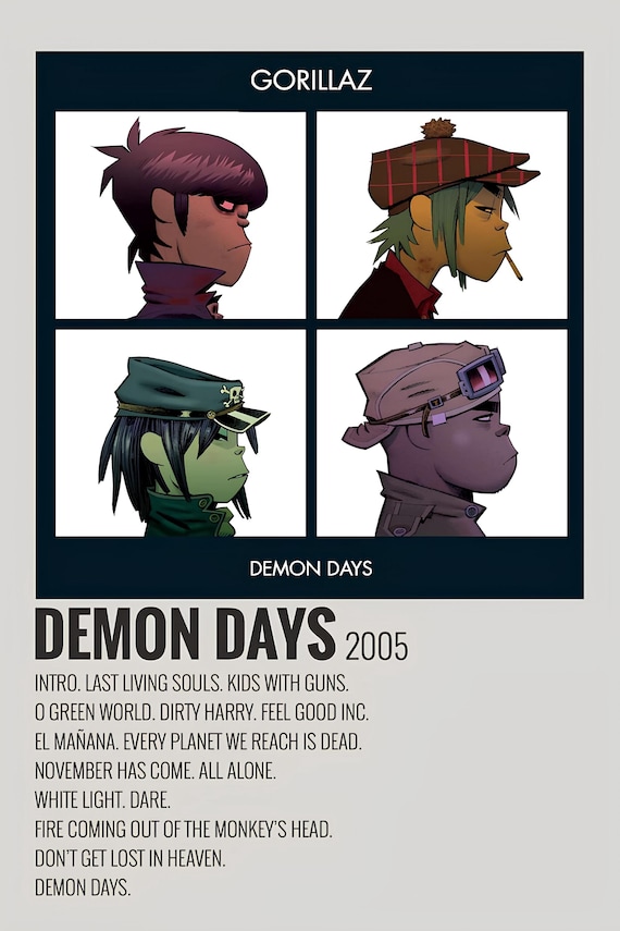 Gorillaz – Demon Days 2005 Album Poster (digital Download