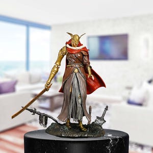 Elden Ring Walküre Statue, Elden Ring Figur, ELDEN inspiriert Walküre Boss Figur, Malenia Klinge von Miquella Figur, Wohnkultur Statue.