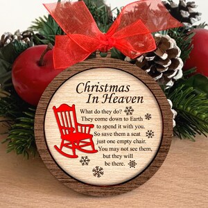 Adorno de Navidad en el cielo / Adorno conmemorativo personalizado / Ángeles en el cielo / Regalo festivo familiar / Decoración navideña Descargas digitales PNG