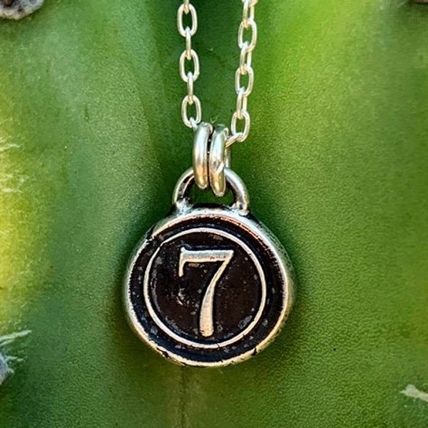 Fine Silver - Magical Lucky Number 7 Necklace
