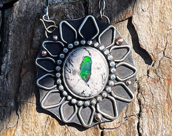 Blooming Opal Flower Necklace