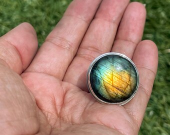 Northern Lights Labradorite Ring