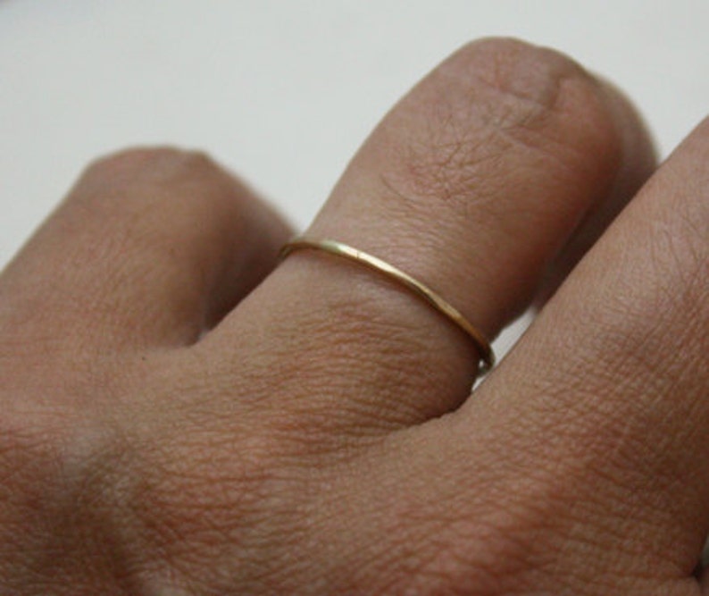 14k Gold Filled Dainty Stacking Ring | Etsy