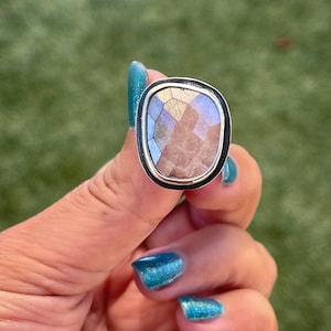 You Choose Stone - Peach Moonstone Ring
