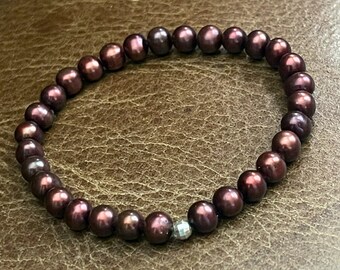 Red Wine Pearl Bracelet