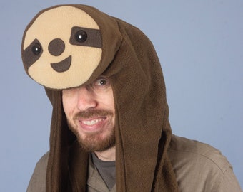 Handmade Fleece Giant Sloth Hat