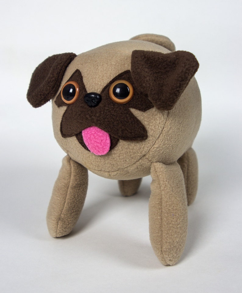 Chubby Pug Stuffed Dog Plushie - Etsy