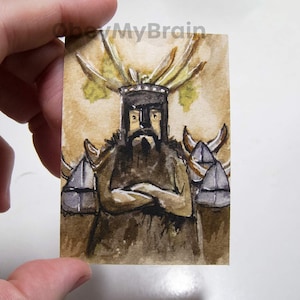 ACEO Print Artist Trading Card Monty Python Knights Who Say Ni ATC