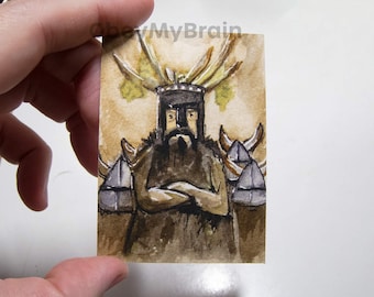 ACEO Print Artist Trading Card Monty Python Knights Who Say Ni ATC