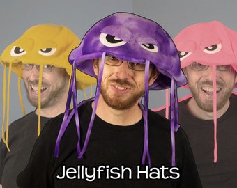 Jellyfish Hat Plush Fleece Many Colors