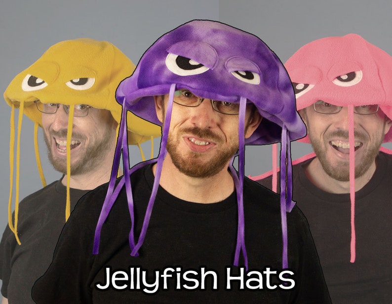 Jellyfish Hat Plush Fleece Many Colors image 1