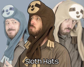 Handmade Fleece Sloth Hat