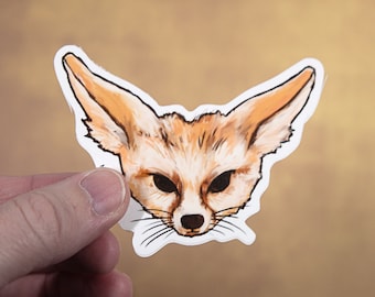 Fennec Fox Vinyl Sticker: Weatherproof Decal