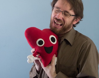 Large Plush Valentine's Happy Heart