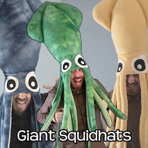 Giant Squid Hat Tie-Dye Fleece - Many Colors