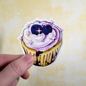 Blueberry Cupcake Critical Role, 3&quot; Vinyl Sticker, Weatherproof, Fan Art
