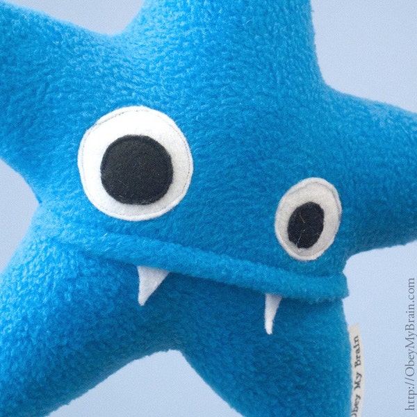 Small Starfish Fleece Plush - Turquoise