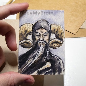 ACEO PRINT Artist Trading Card Monty Python Tim ATC