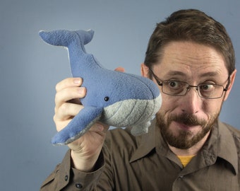 Medium Handmade Whale Plushie