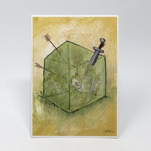 TTRPG Monster Gelatinous Cube Fan Art Print Dungeons and Dragons