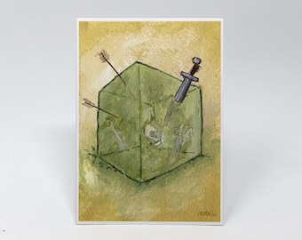 TTRPG Monster Gelatinous Cube Fan Art Print Dungeons and Dragons