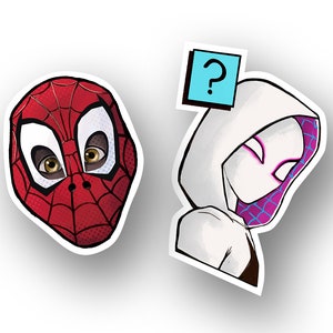 Spider Gwen or Miles Sticker, Vinyl Sticker, Weatherproof, Fan Art